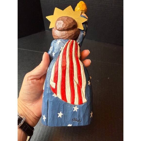 RARE Eddie Walker Patriotic Lady Liberty Midwest Of Cannon Falls Retired EUC - Picture 5 of 11